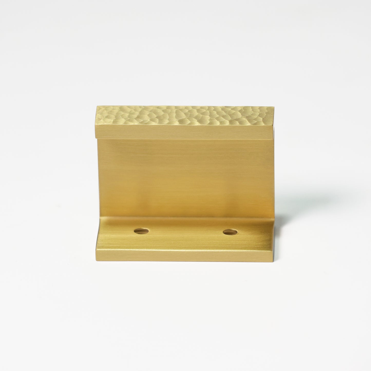 Impact Hammered Edge Pull – Satin Brass Matte Lacquer