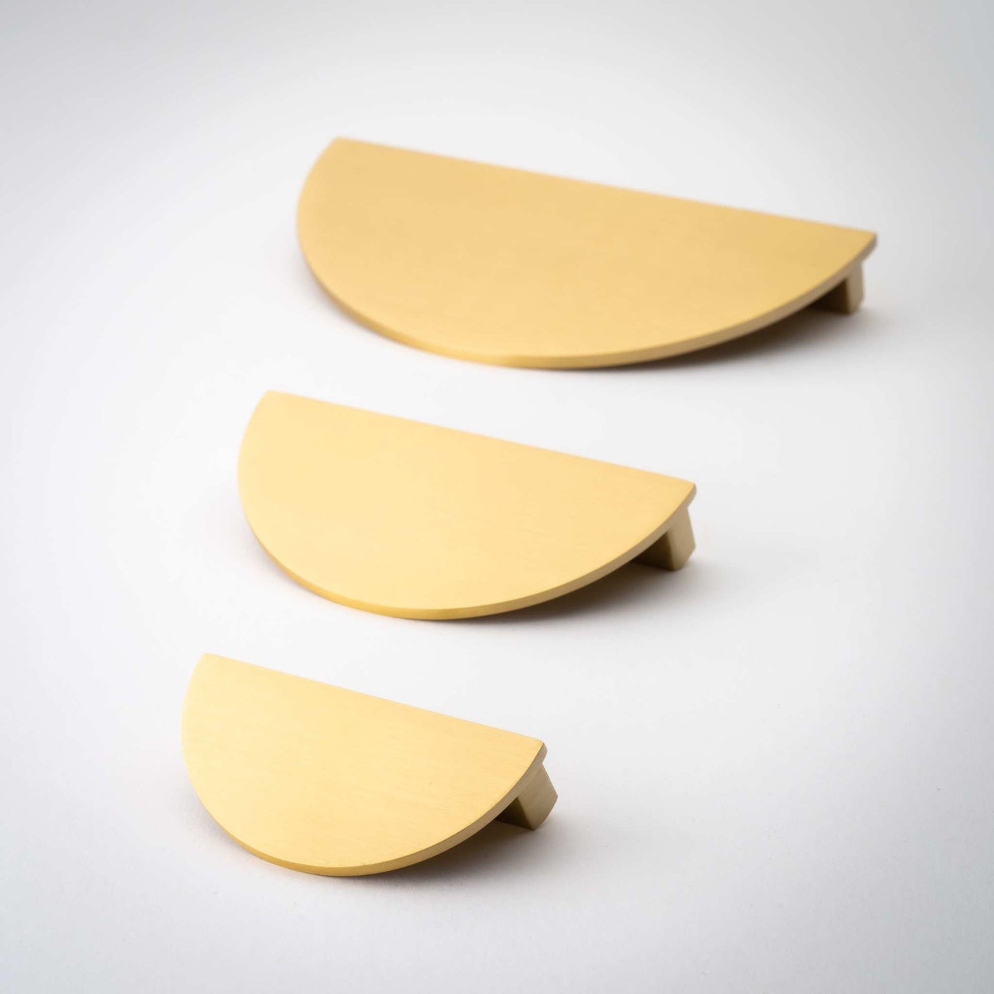 Demi Lune, Solid Brass Half Moon Pulls