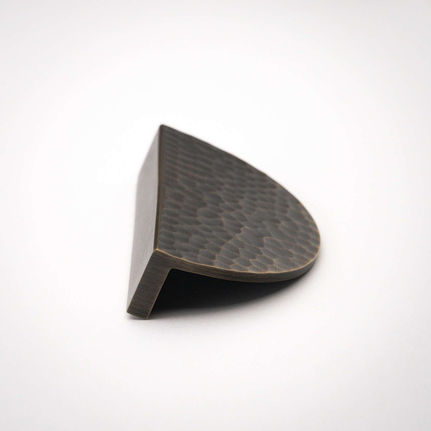 Hammered, Solid Brass Half Moon Pulls