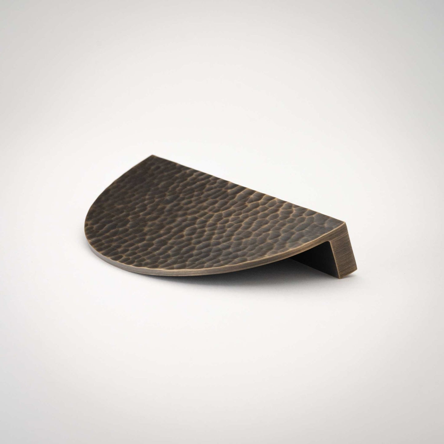 Hammered, Solid Brass Half Moon Pulls