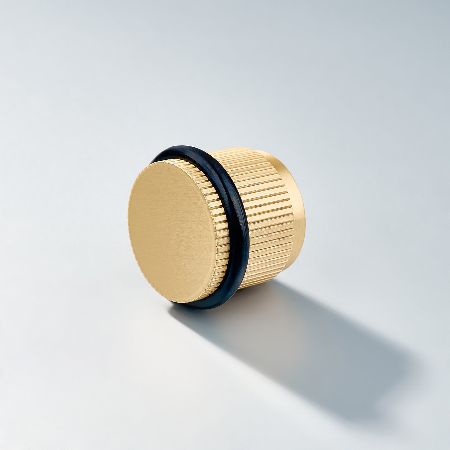 Bastion - Linear Knurled Solid Brass Door Stops