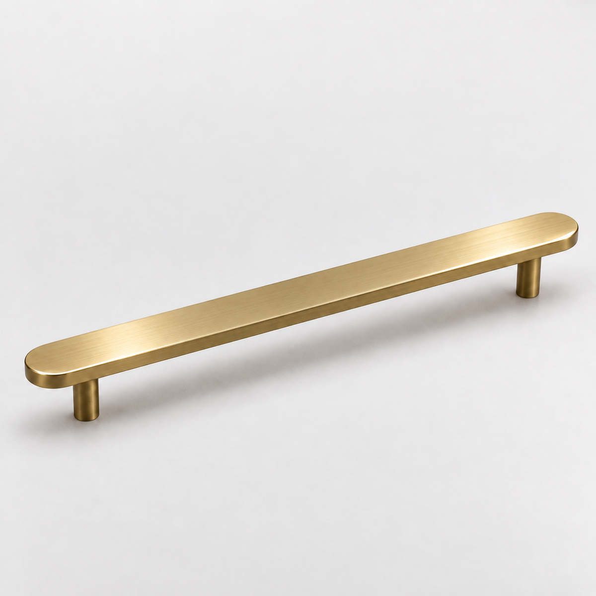 Orbital, Solid Brass Cabinet Pulls — Orbi-P-No-SBG-15-13; AI-assisted finish visualization approved by owner