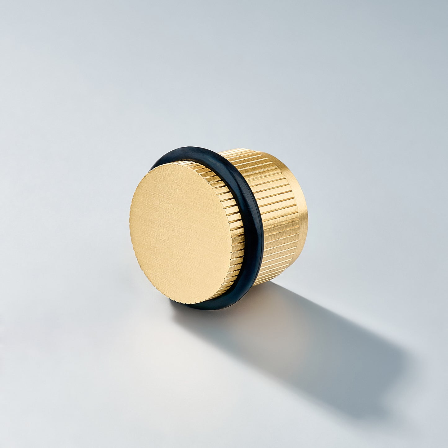 Bastion - Linear Knurled Solid Brass Door Stops