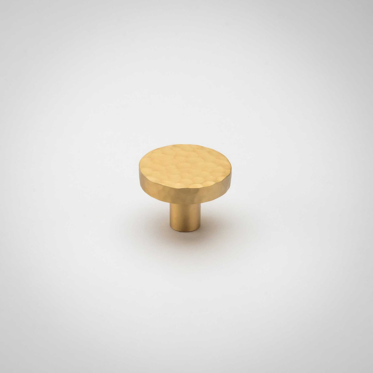 Strike, Solid Brass Hammered Cabinet Knobs