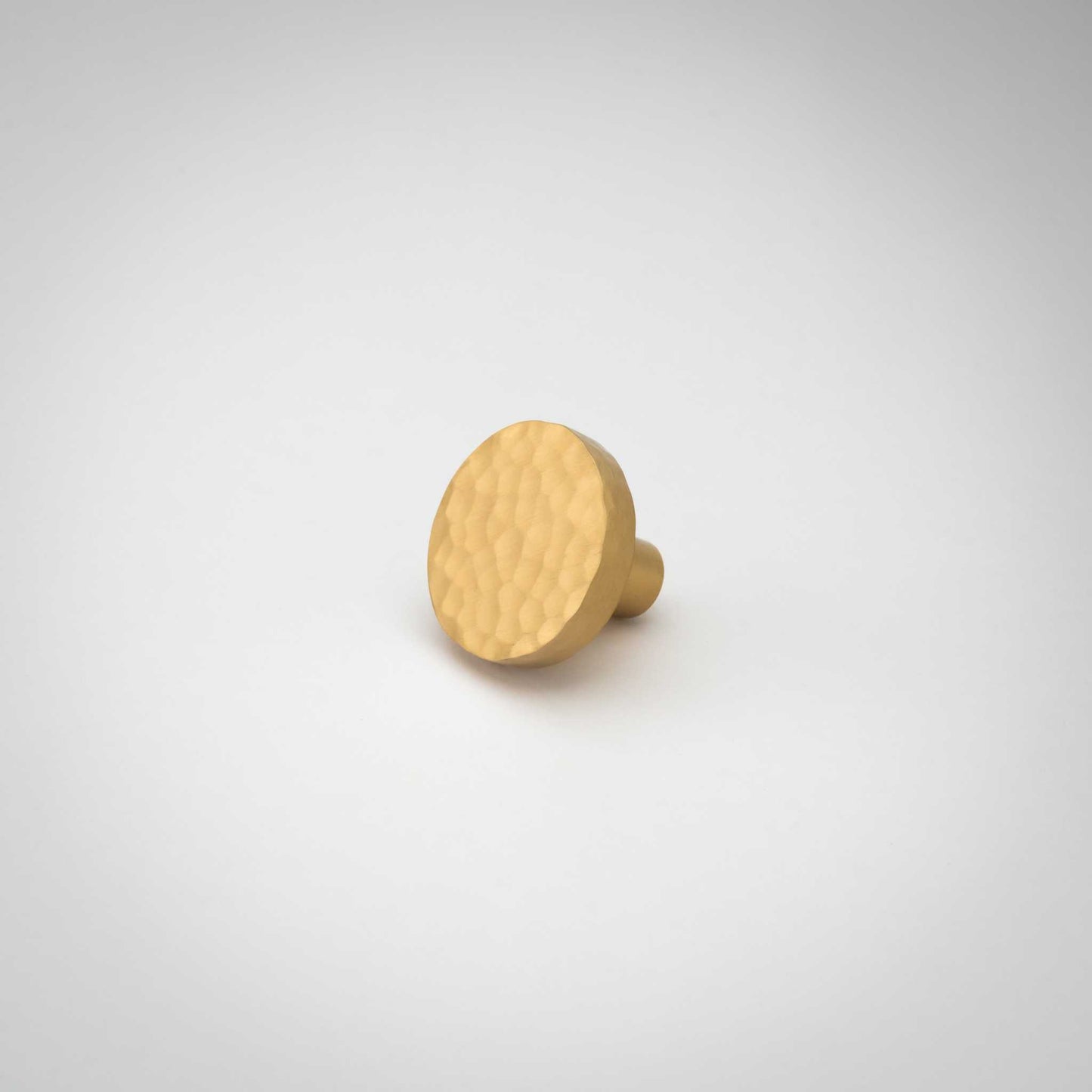 Strike, Solid Brass Hammered Cabinet Knobs