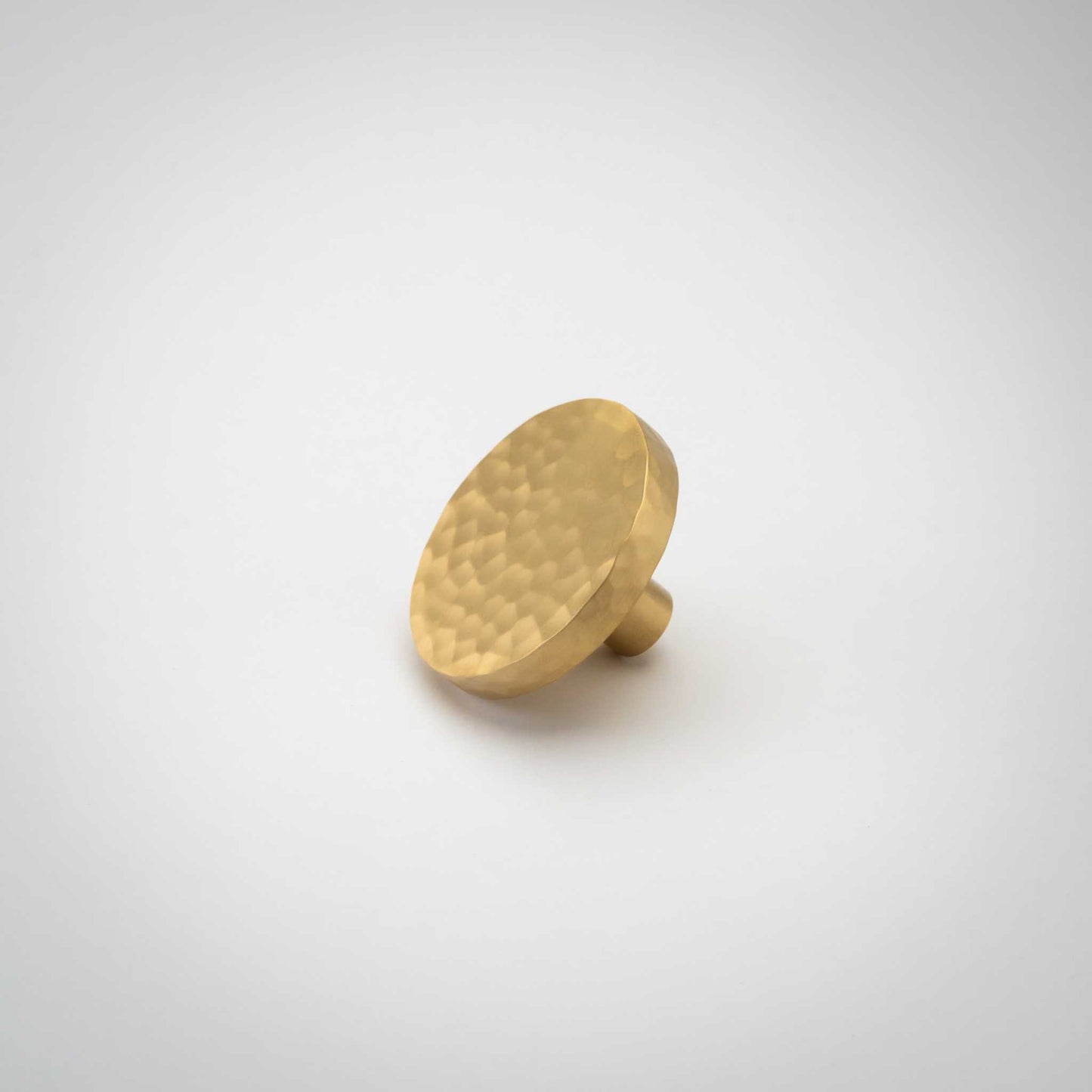 Strike, Solid Brass Hammered Cabinet Knobs