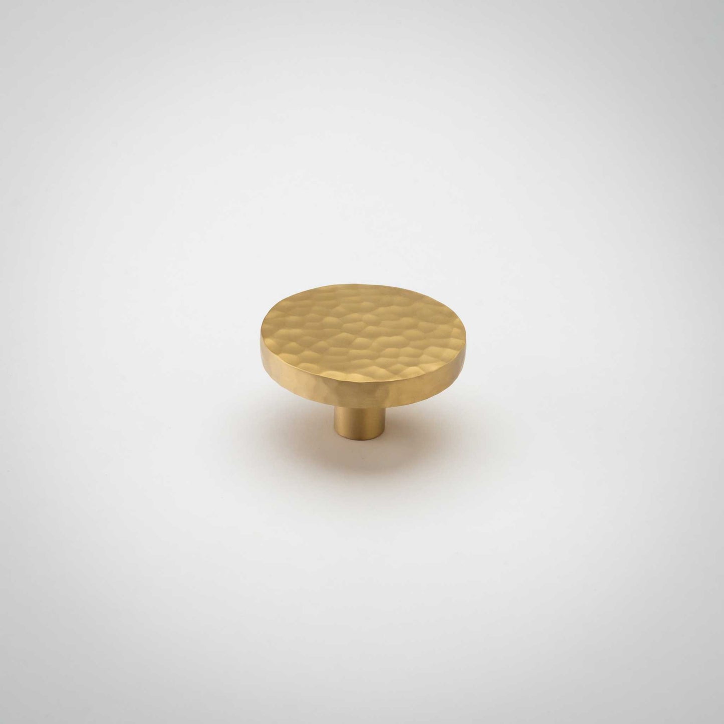 Strike, Solid Brass Hammered Cabinet Knobs