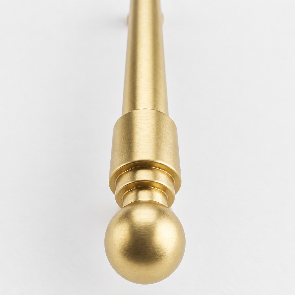 Bishop appliance pull in Satin Brass Matte Lacquer, AI-assisted product visualization