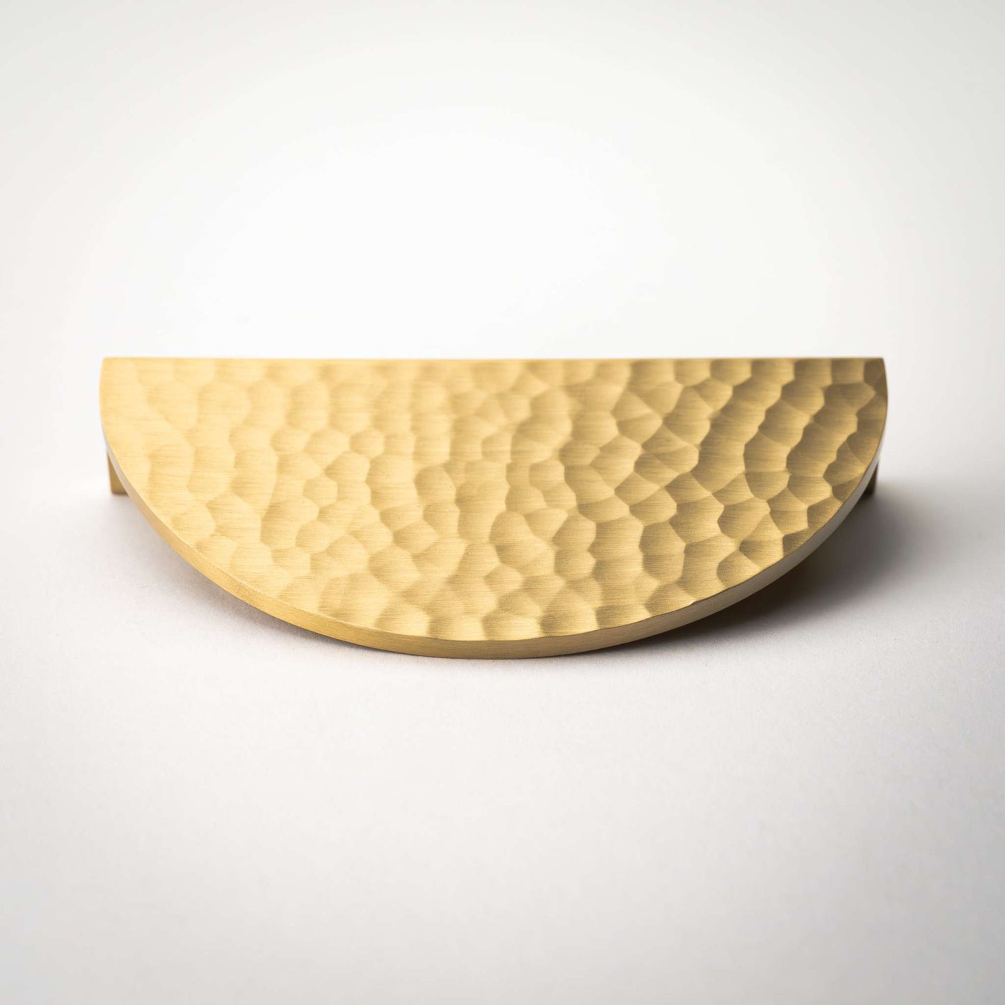 Hammered, Solid Brass Half Moon Pulls