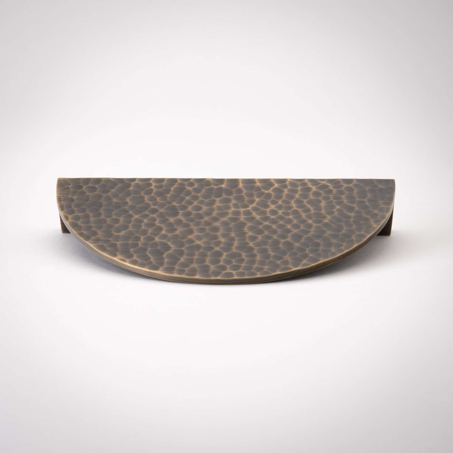 Hammered, Solid Brass Half Moon Pulls