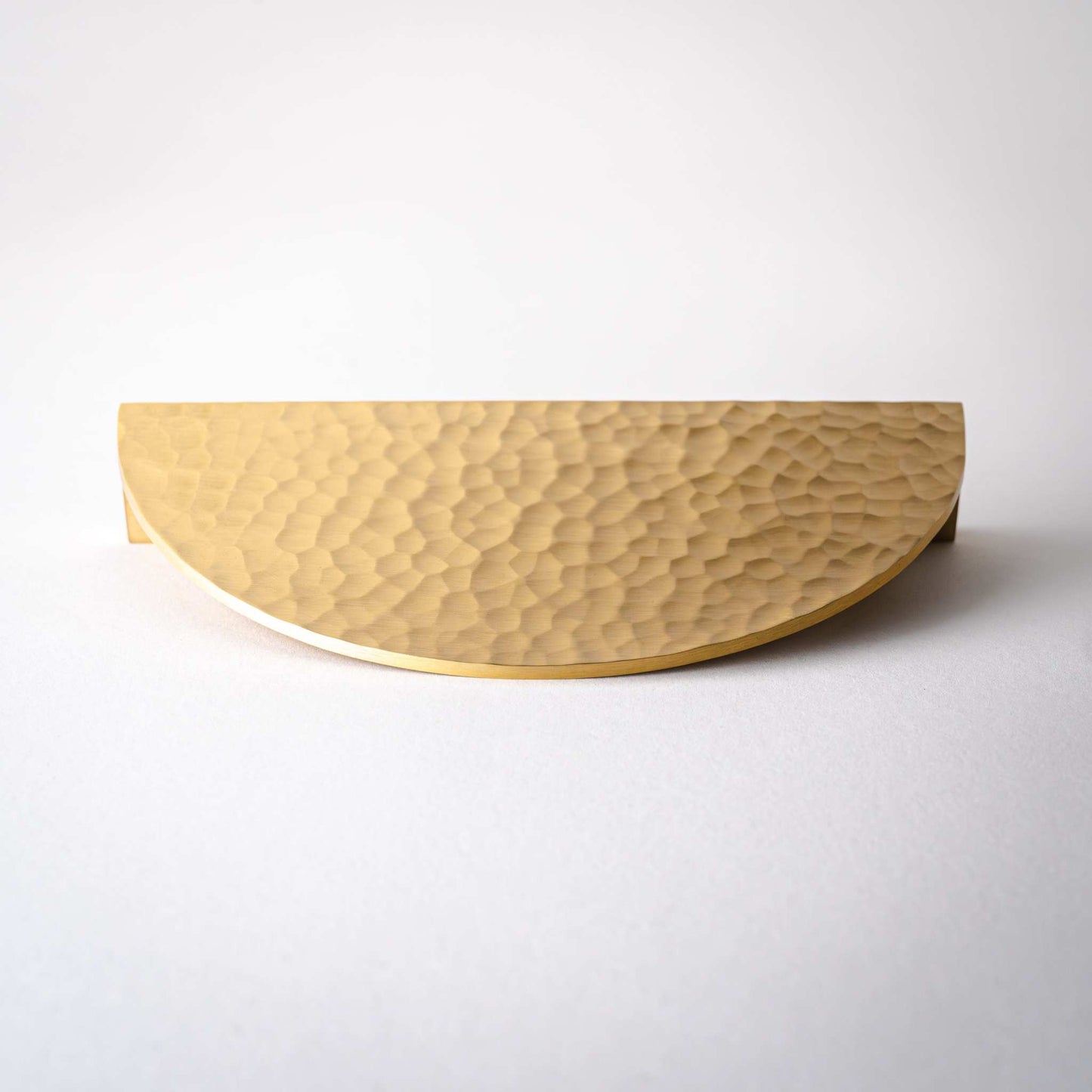 Hammered, Solid Brass Half Moon Pulls