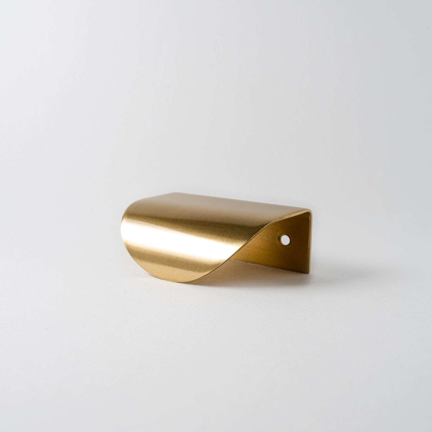 Curve Pull, Satin Brass Cabinet Pull - Inspire Hardware