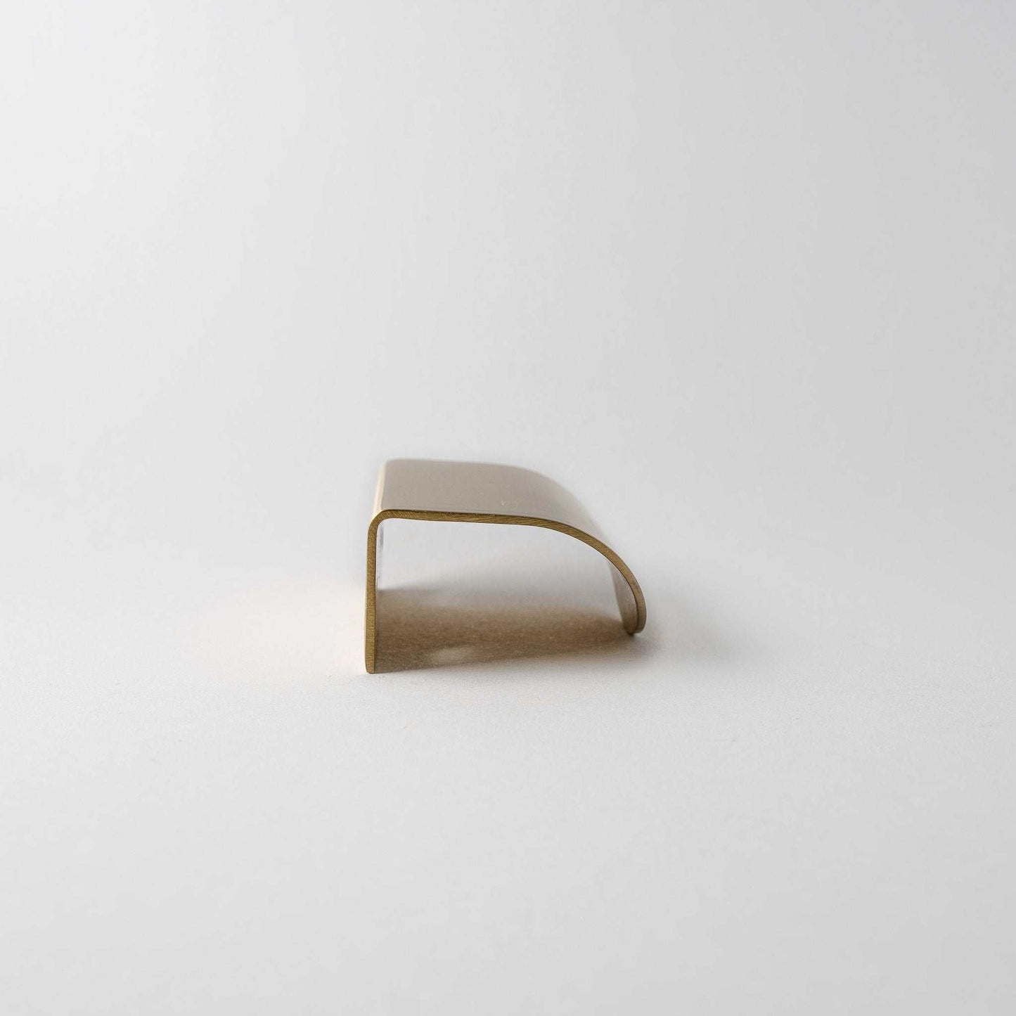 Curve Pull, Satin Brass Cabinet Pull - Inspire Hardware