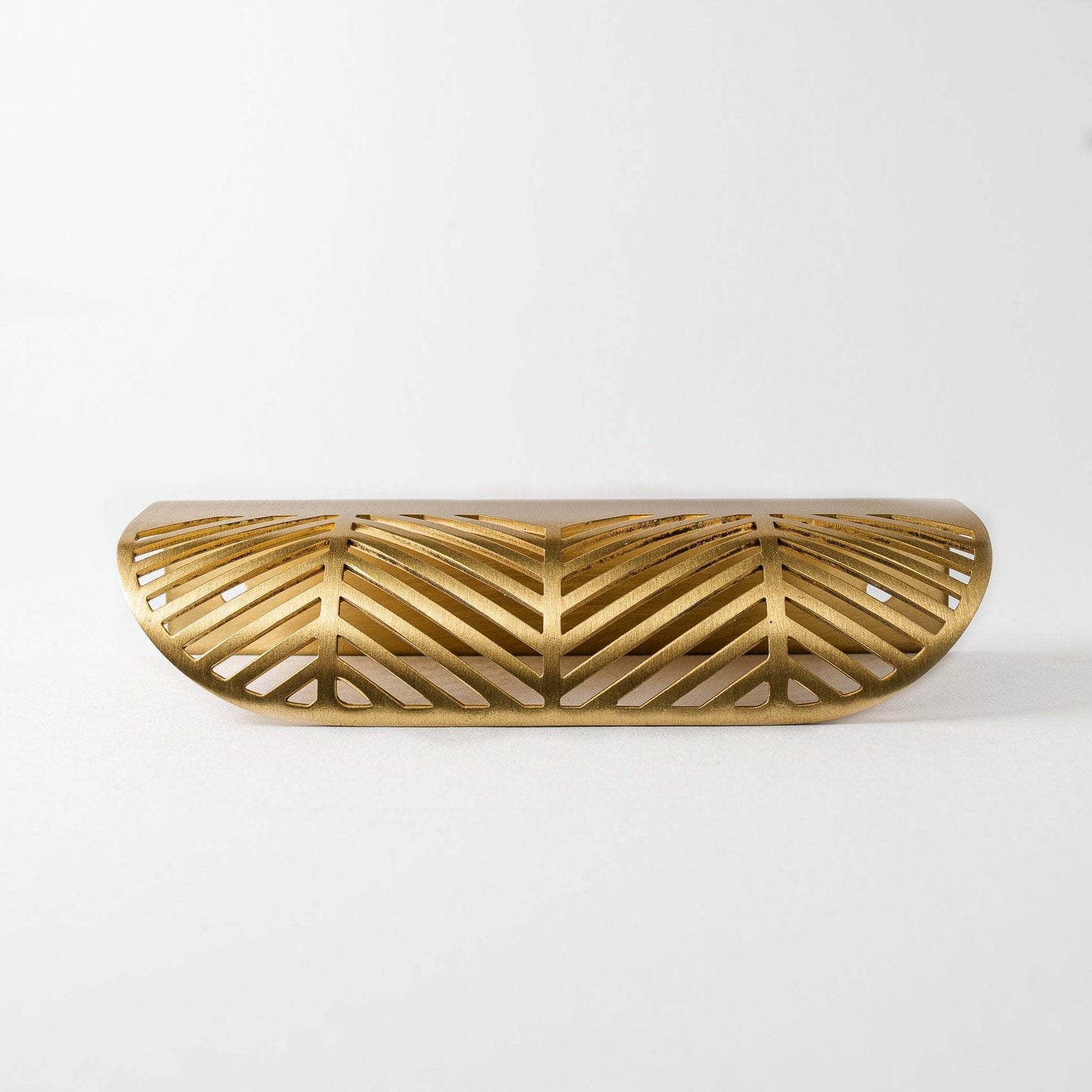 Frond Satin Brass Pull, Large - Inspire Hardware