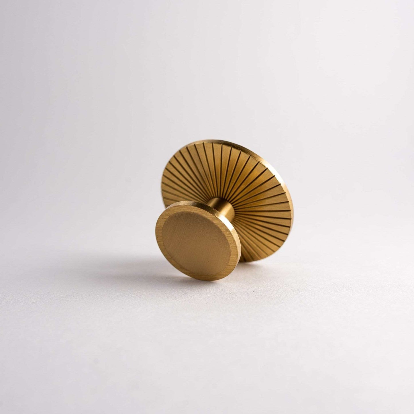 solid brass kitchen cabinet knob | satin brass brass knob for transitional cabinets | dresser knob