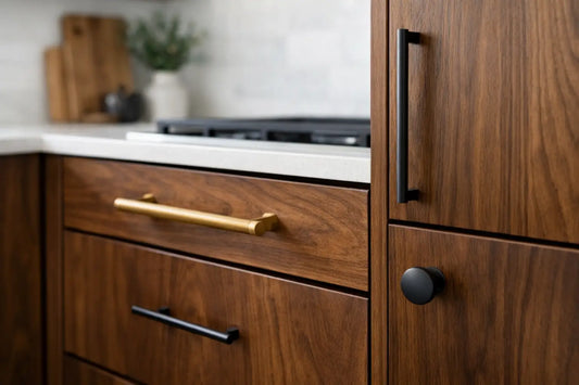 Modern Cabinet Hardware for Walnut Cabinets