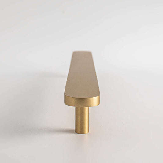 Studio photograph of Orbital, Solid Brass Appliance Pulls.