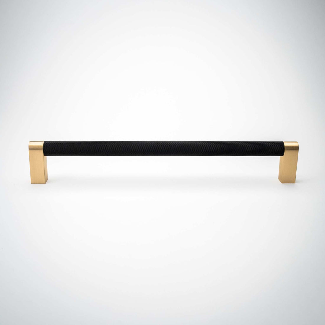 Bold cabinet pull with a long black grip