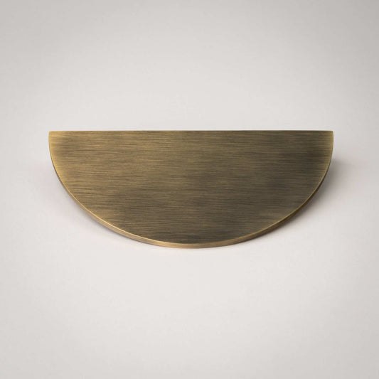 Demi Lune cabinet pull in Antique Bronze