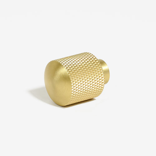 Molino Solid Brass Knurled Knob, studio product view