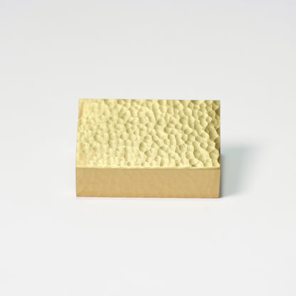 Impact Hammered Edge Pull – Satin Brass Matte Lacquer