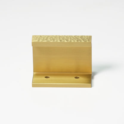 Impact Hammered Edge Pull – Satin Brass Matte Lacquer