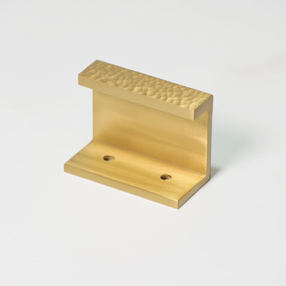 Impact Hammered Edge Pull – Satin Brass Matte Lacquer