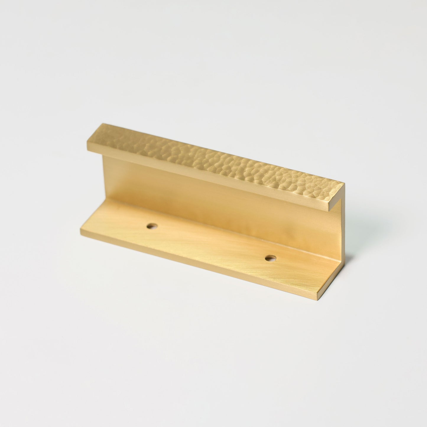 Impact Hammered Edge Pull – Satin Brass Matte Lacquer
