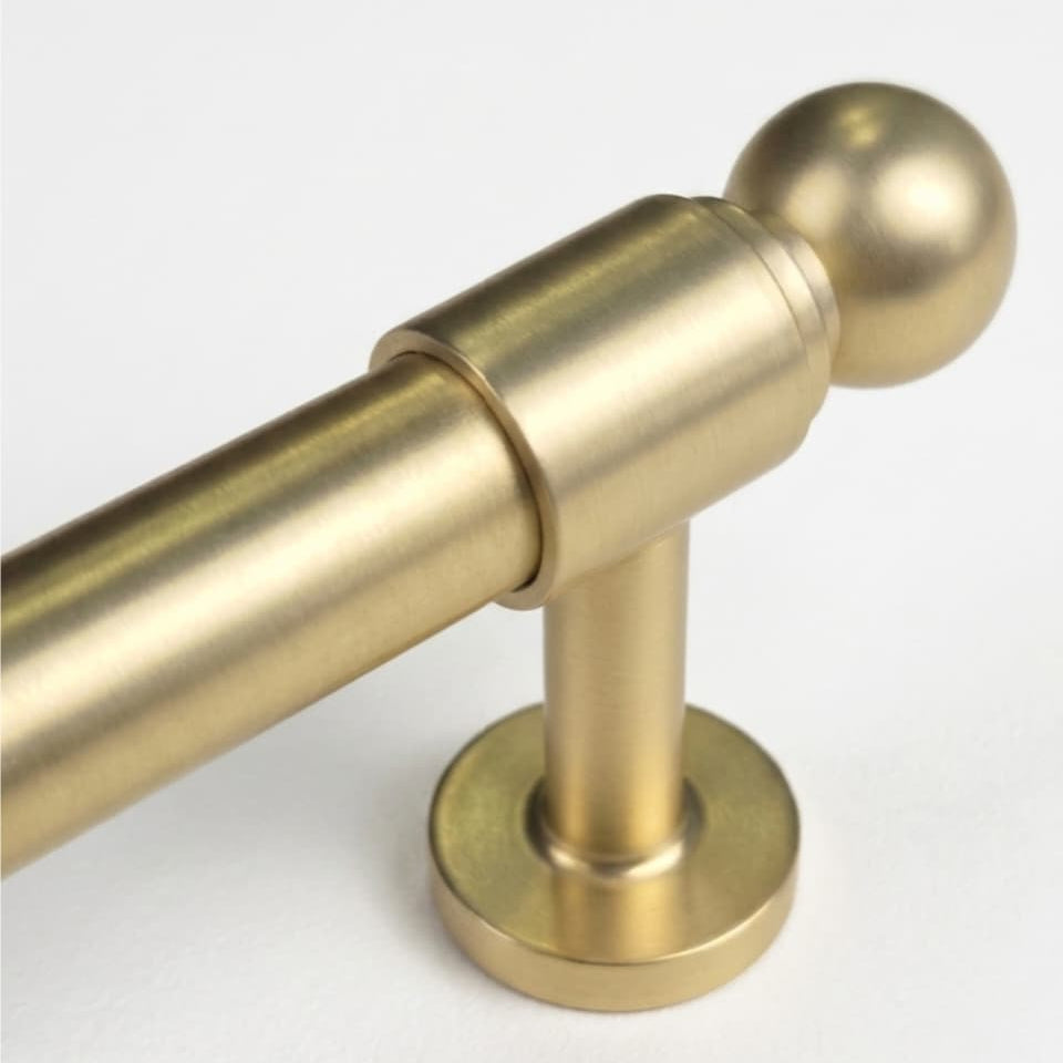 Bishop Cabinet Pull, Satin Brass Matte Lacquer