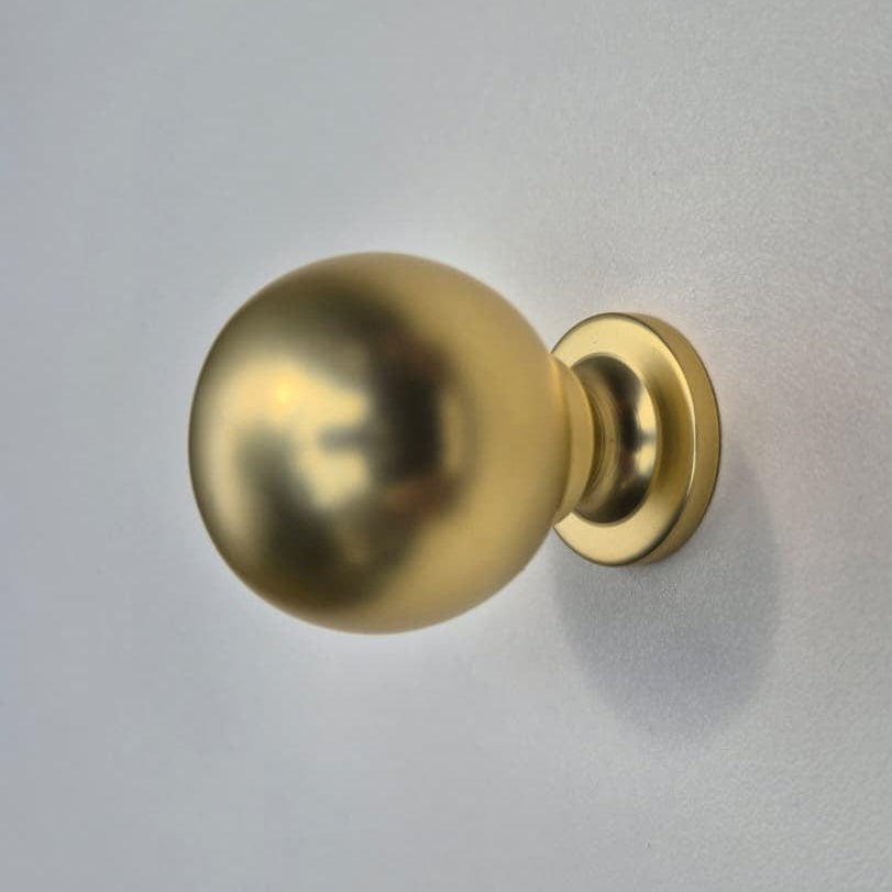 Bishop Knob Satin Brass Matte Lacquer