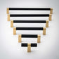 Bold, Black & Gold Knurled Solid Brass Cabinet Pulls