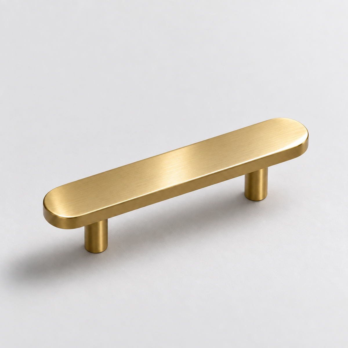 Orbital, Solid Brass Cabinet Pulls — Orbi-P-No-SBG-5-3; AI-assisted finish visualization approved by owner