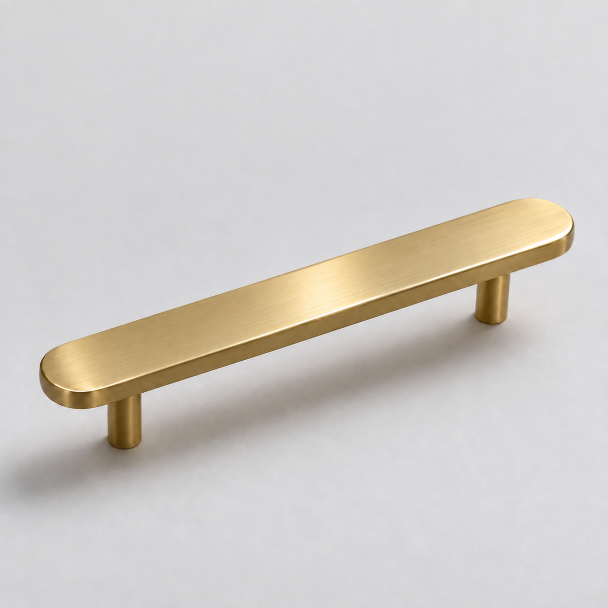 Orbital, Solid Brass Cabinet Pulls — Orbi-P-No-SBG-7-5; AI-assisted finish visualization approved by owner