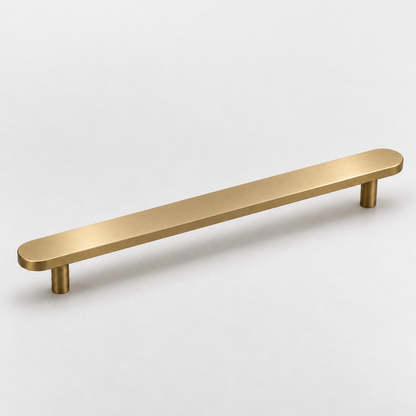 Orbital, Solid Brass Cabinet Pulls — Orbi-P-No-SBM-15-13; AI-assisted finish visualization approved by owner