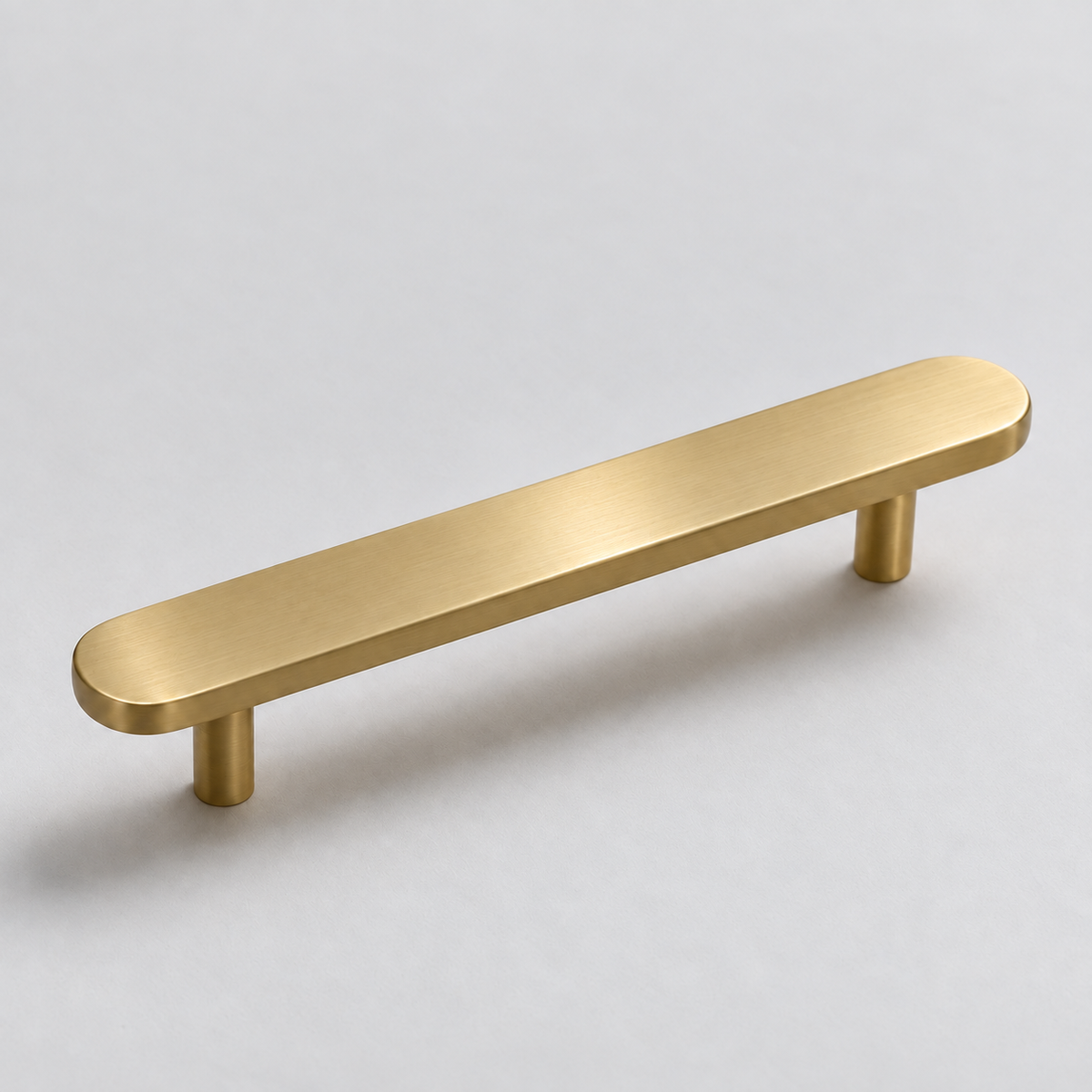 Orbital, Solid Brass Cabinet Pulls — Orbi-P-No-SBM-7-5; AI-assisted finish visualization approved by owner