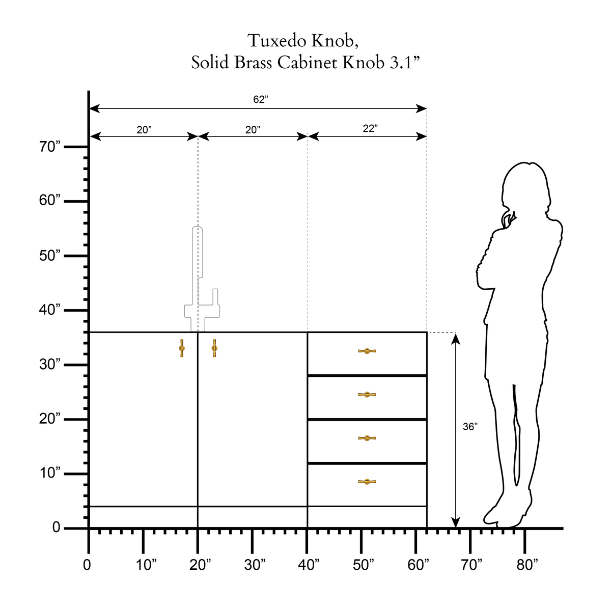 Perilla de esmoquin scale drawing 1