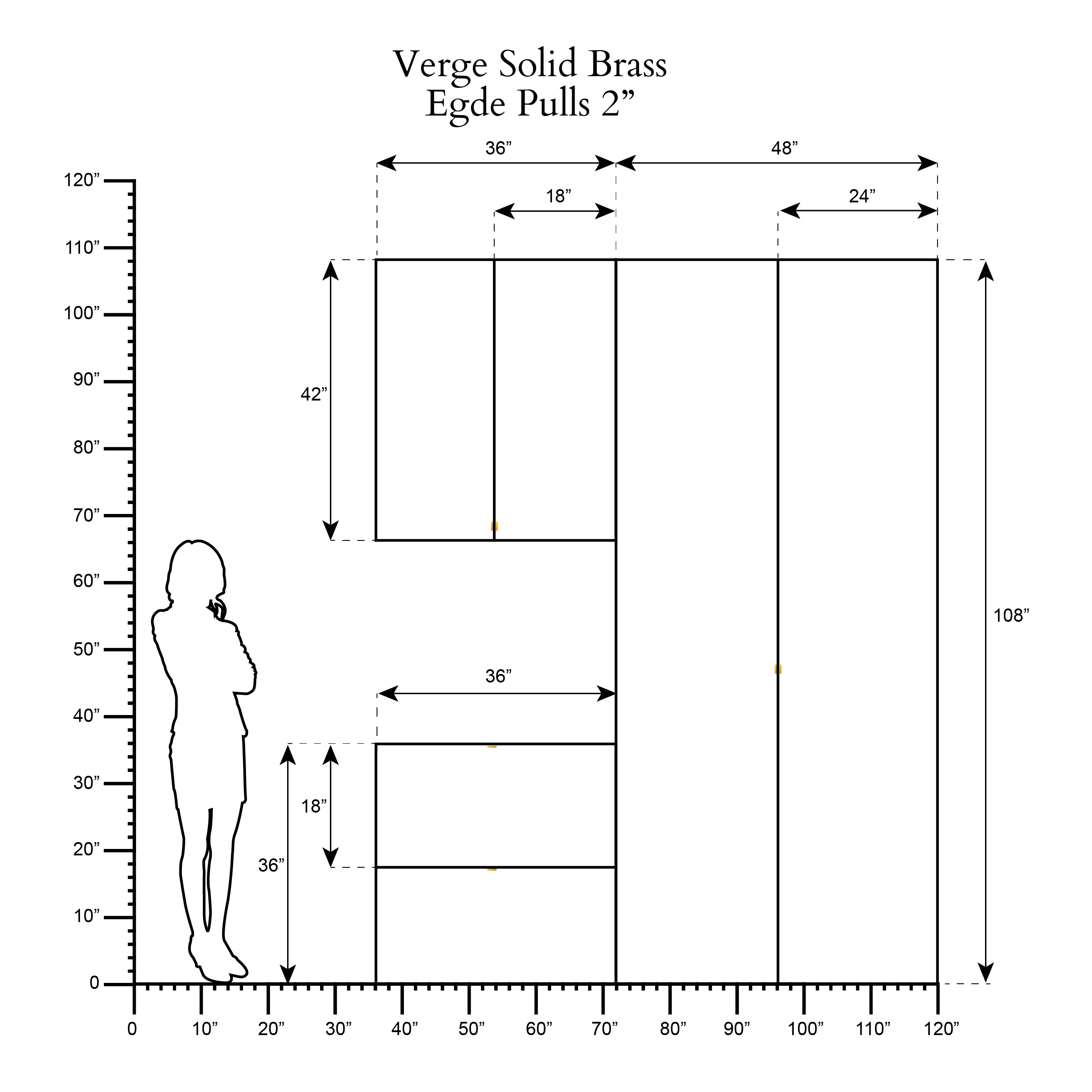 Verge, Solid Brass Edge Pulls