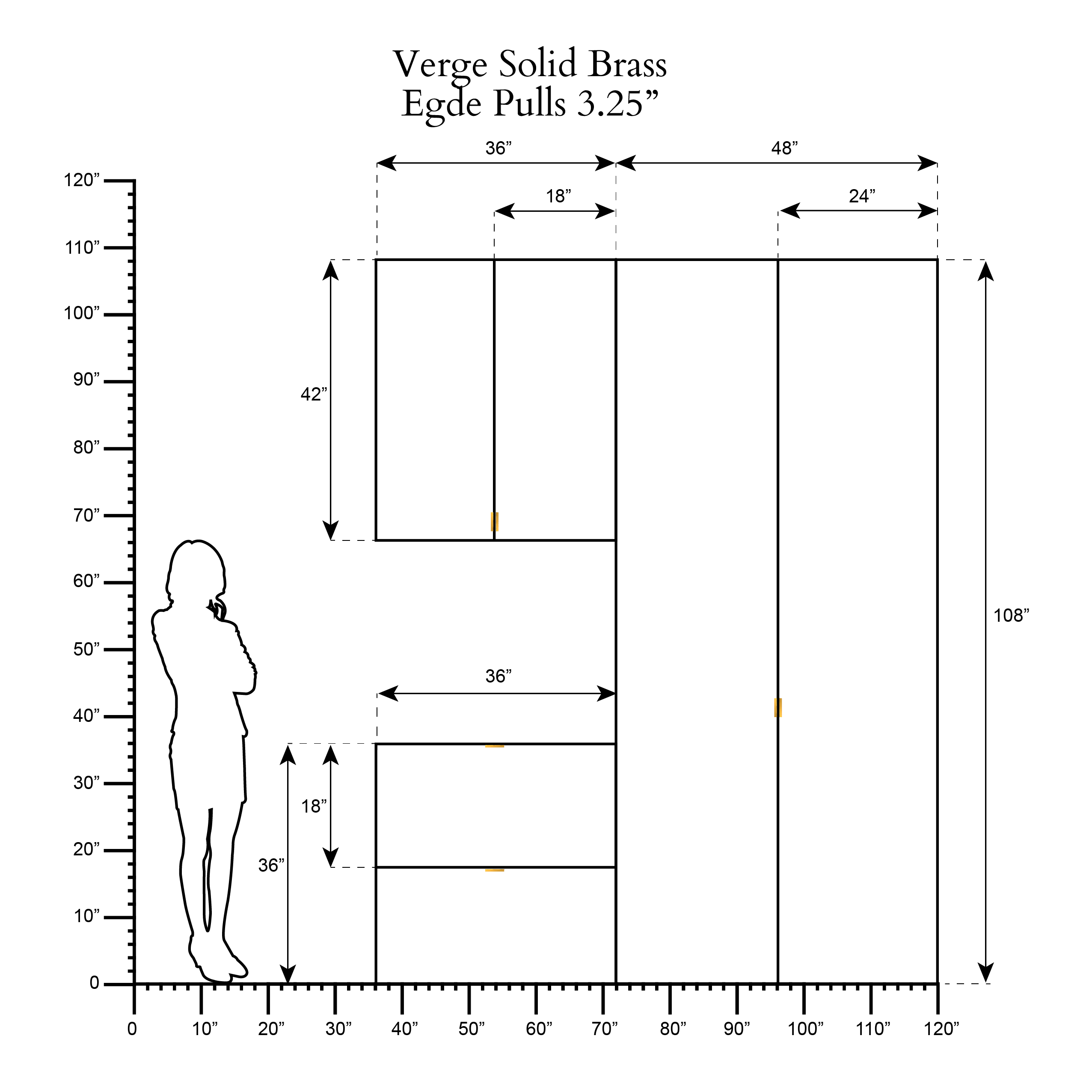 Verge, Solid Brass Edge Pulls