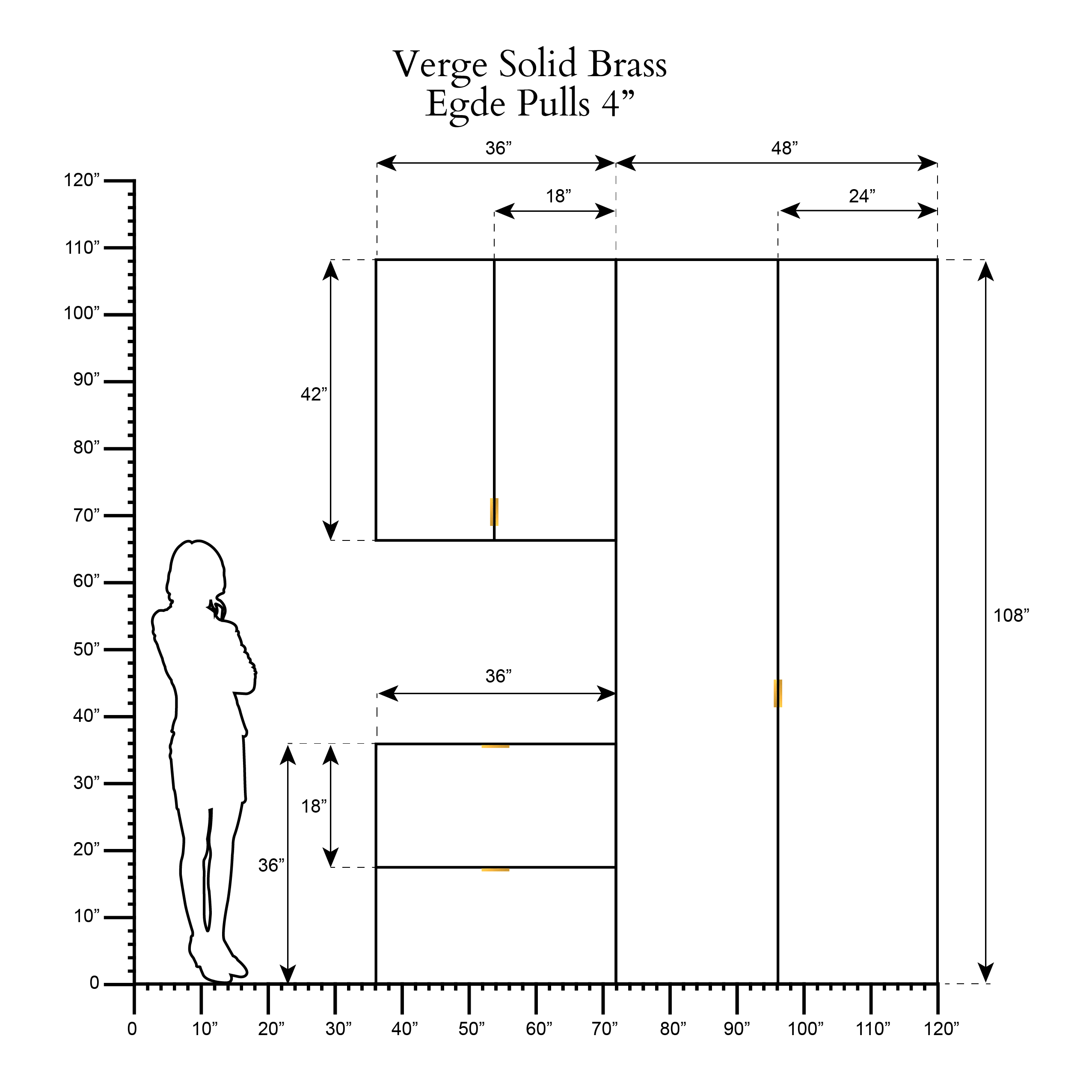 Verge, Solid Brass Edge Pulls