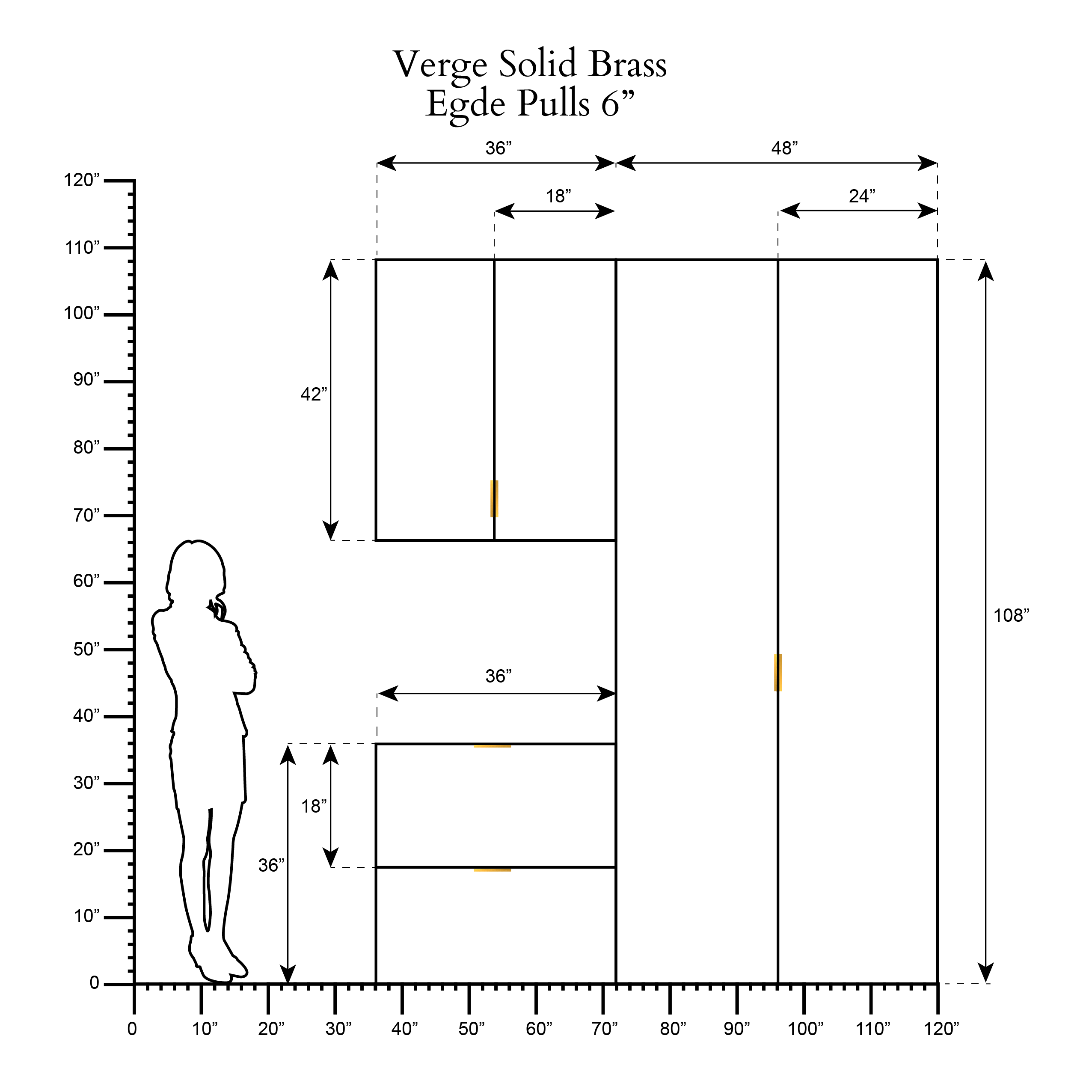 Verge, Solid Brass Edge Pulls