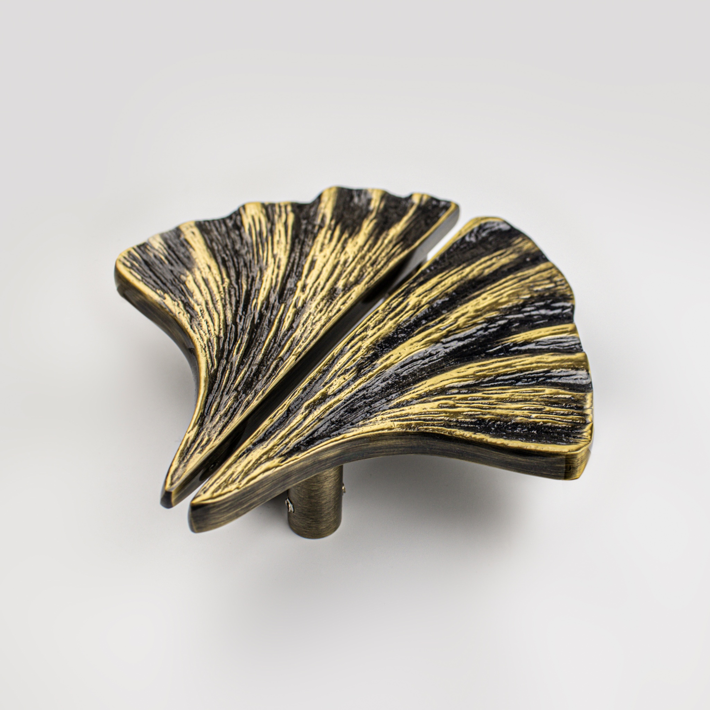 Gingko, Solid Brass Door Pulls Inspired by the timeliness of nature, Gingko is wispy, yet substantial. Gingko is so versatile, it can be installed side-by-side as a pair on cabinets, horizontally Door HandlesGingko, Solid Brass Large Pulls