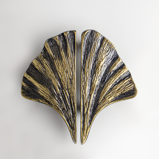 Gingko, Solid Brass Large Pulls