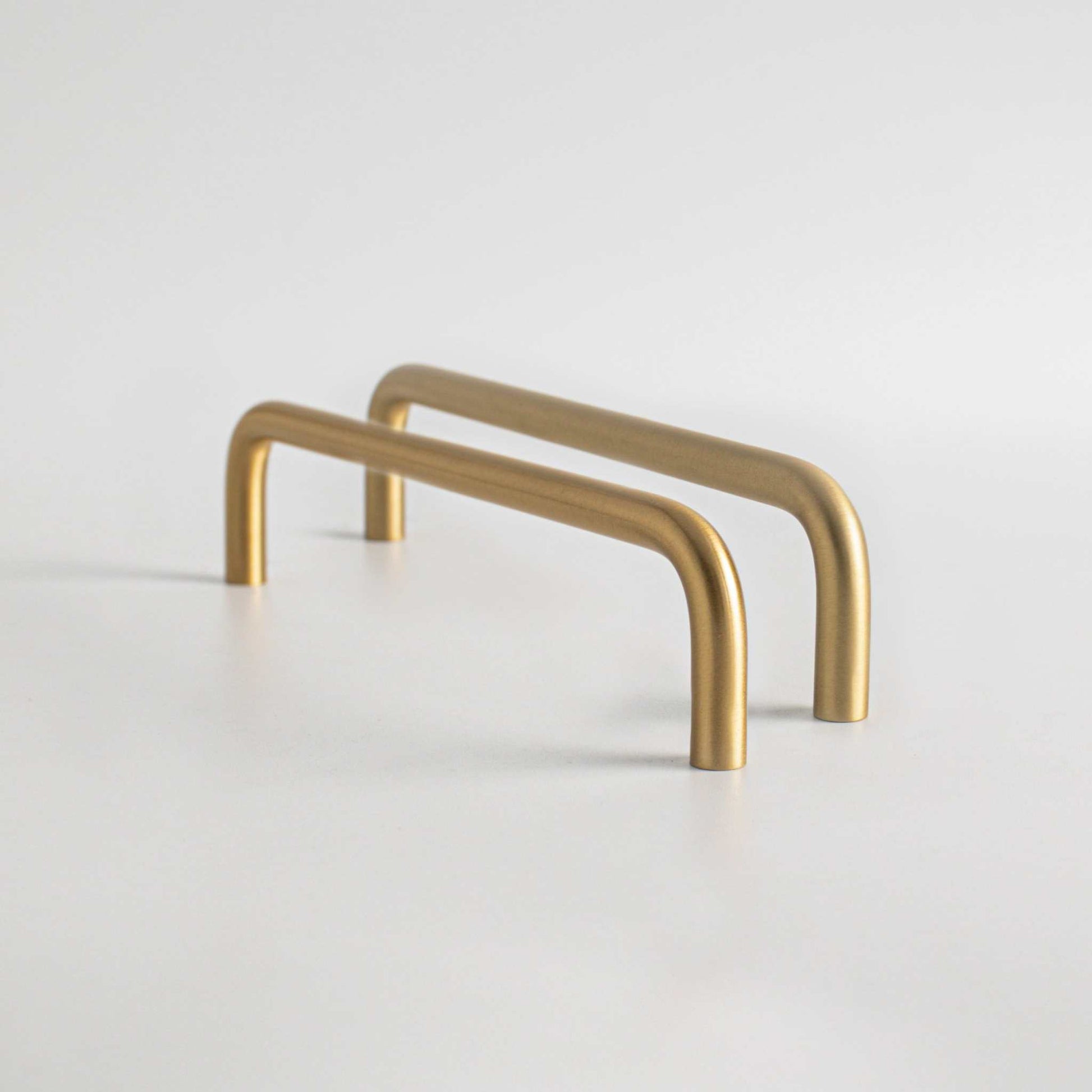 Satin Brass Gloss and Matte Lacquer comparison. Gloss is on the left, matte on the right.