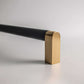 Bold, Black & Gold Knurled Solid Brass Appliance Pulls