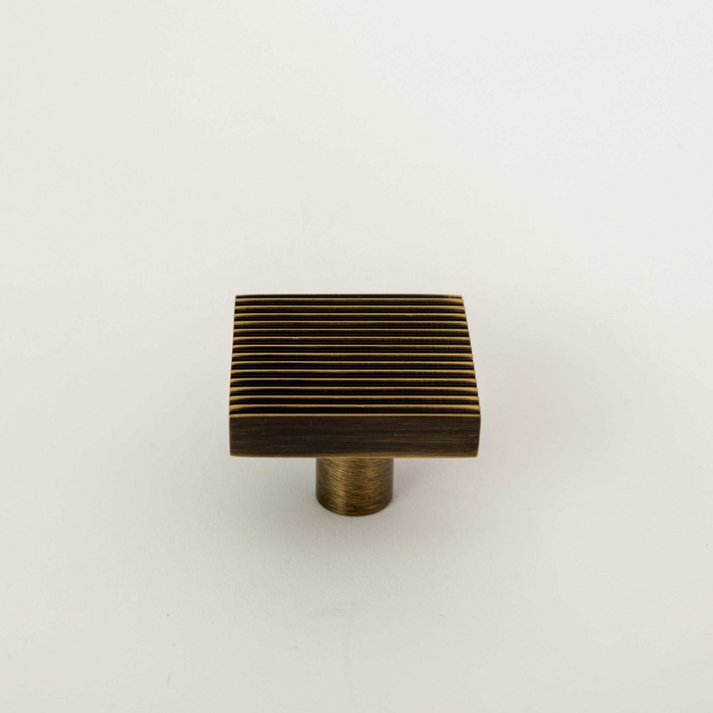 Antique Brass Grooved Cabinet Pull