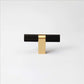 Bold, Black & Gold Knurled Solid Brass Cabinet Pulls