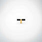 Bold, Black & Gold Knurled Solid Brass Cabinet Pulls
