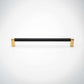 Bold, Black & Gold Knurled Solid Brass Cabinet Pulls