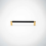 Bold, Black & Gold Knurled Cabinet Pulls Go BOLD in your home!Our Bold, Black and "gold" cabinet pull brings a modern feel to your cabinetry. Its two-toned style is visually fresh, while its knurled matpullBold, Black & Gold Knurled Solid Brass Cabinet Pulls