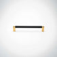 Bold, Black & Gold Knurled Solid Brass Cabinet Pulls
